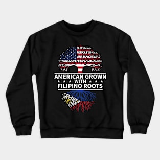 american flag is some with a check Crewneck Sweatshirt